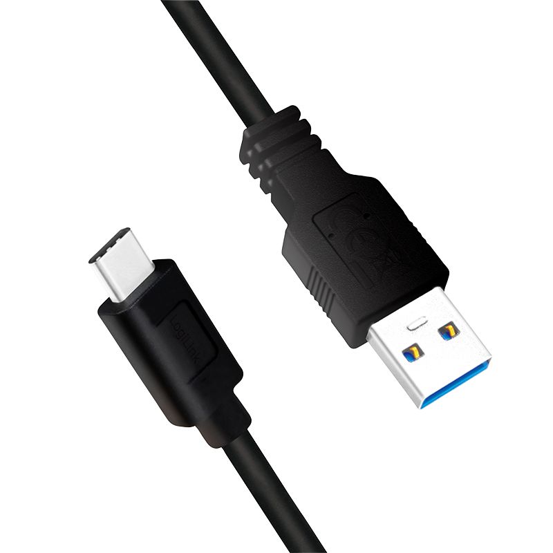 Logilink USB 3.2 Gen1 Type-C cable C/M to USB-A/M 0,5m Black