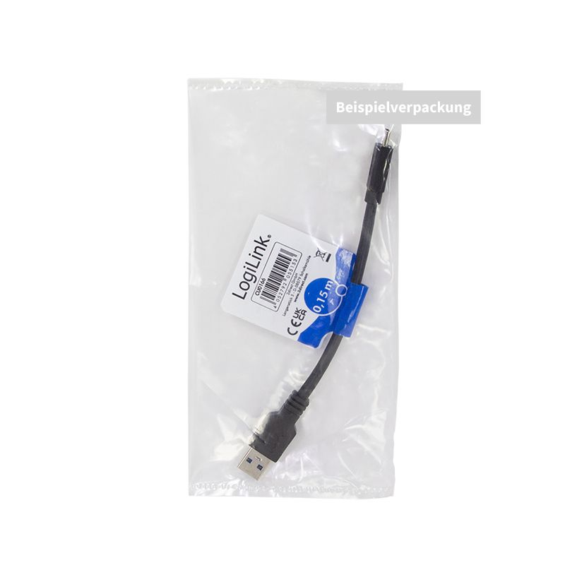 Logilink USB 3.2 Gen1 Type-C cable C/M to USB-A/M 0,5m Black