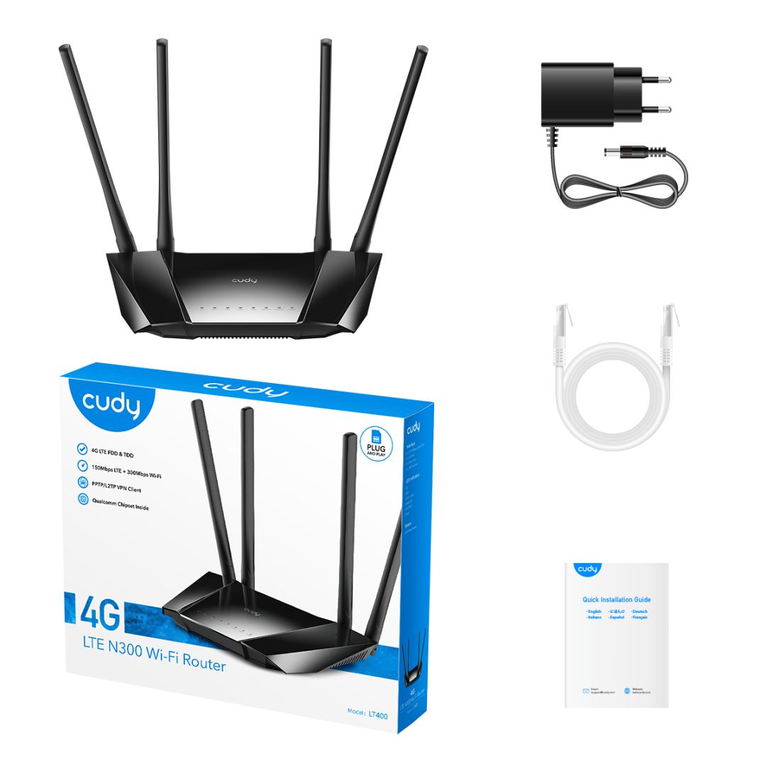 Cudy LT400 300 Mbps Wireless N 4G LTE Router