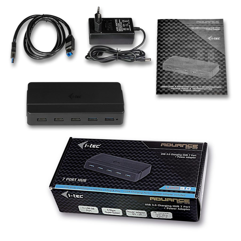 I-TEC USB 3.0 Charging HUB 7 Port + Power Adapter