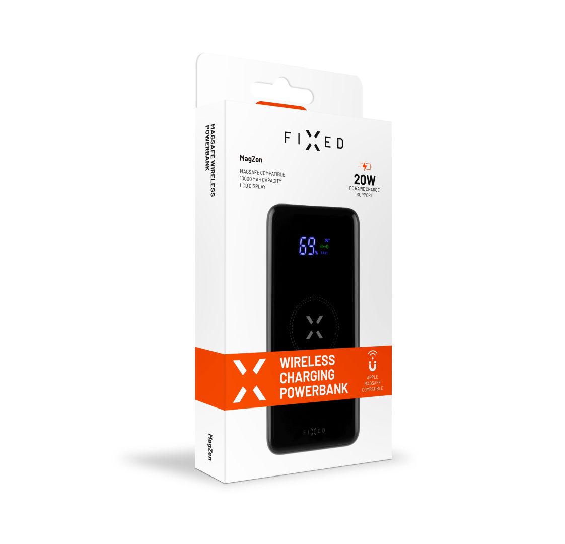 FIXED MagZen 10000mAh Wireless Powerbank Black