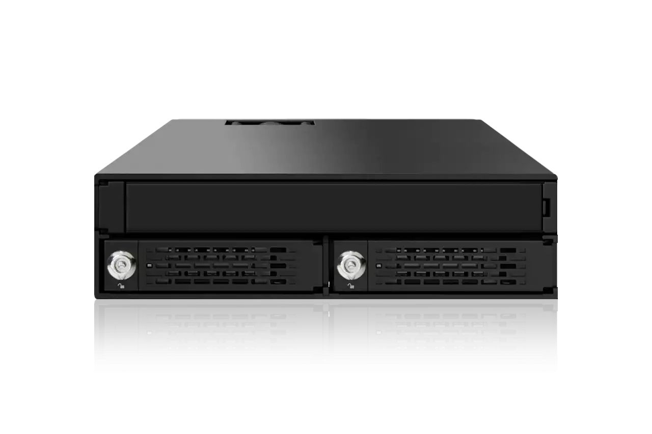 IcyDock ToughArmor MB994IKO-3SB Rugged Full Metal 2 Bay 2.5" SAS/SATA HDD & SSD Backplane Cage with Slim ODD Tray and Locking Trays for External 5.25" Bay