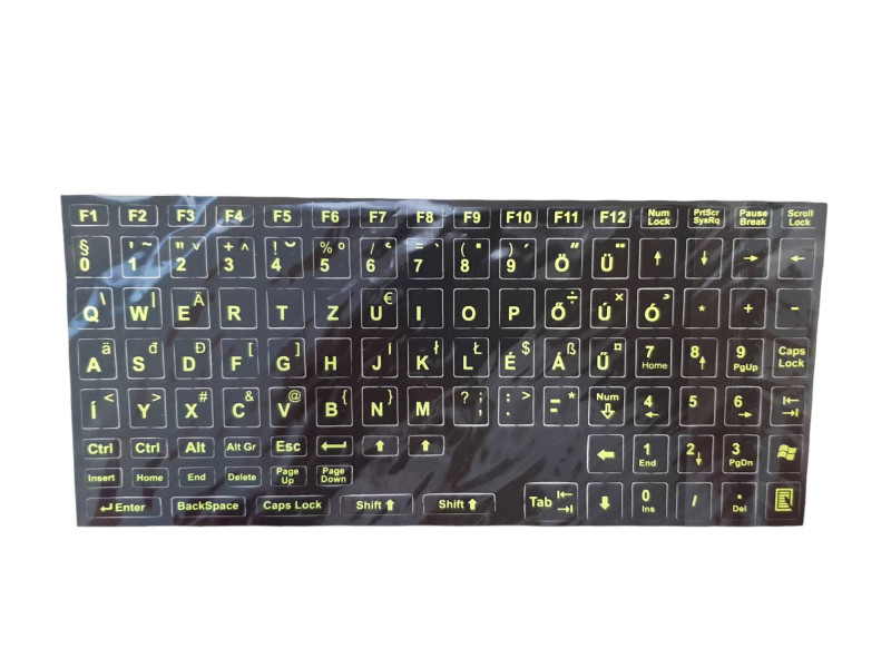 Noname Billentyűzet matrica HU Black