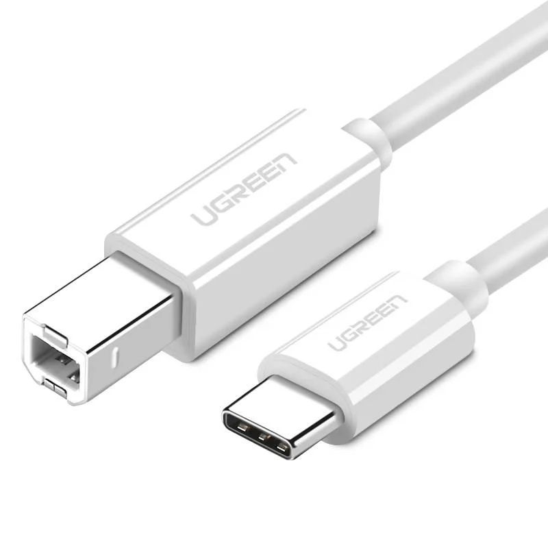 UGREEN US241 USB-C - USB-B nyomtatókábel 1.5m White