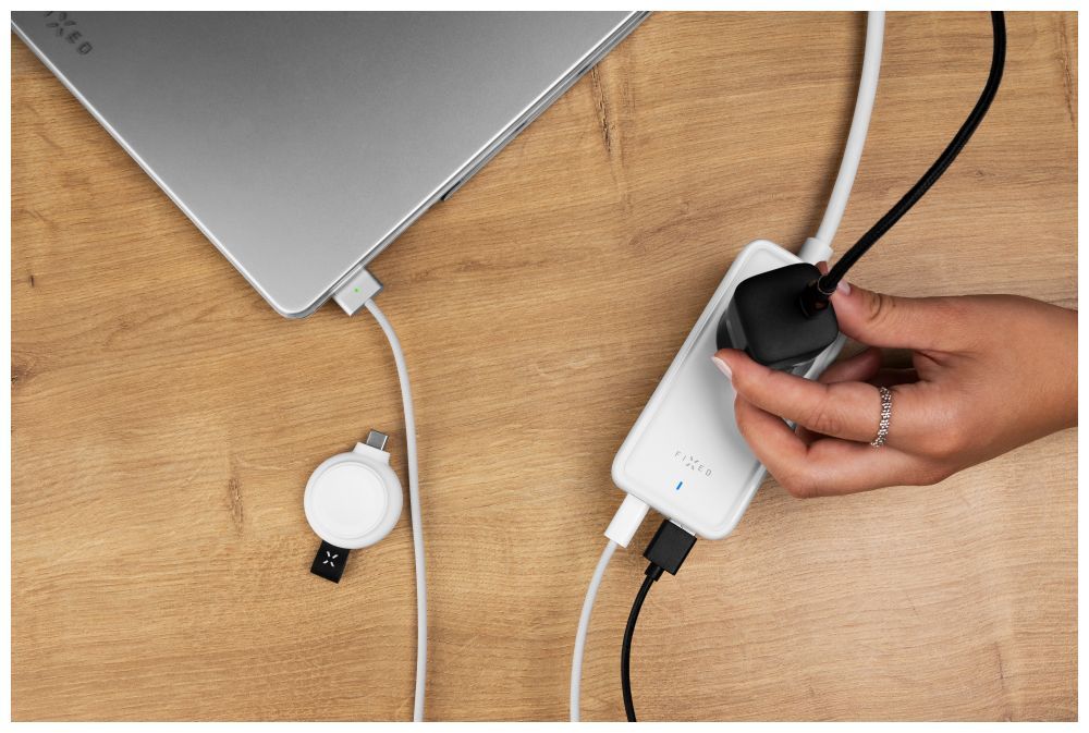 FIXED Charging Strip 2xUSB-C/2xUSB, GaN III, 1.5m, PD 65W, white