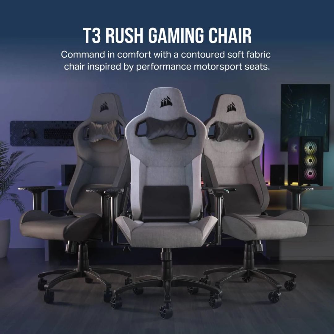 Corsair T3 Rush (2023) Gaming Chair Grey/Charcoal