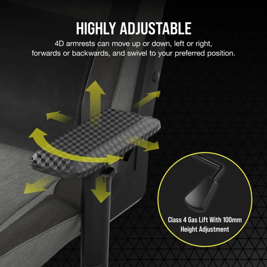 Corsair T3 Rush (2023) Gaming Chair Grey/Charcoal