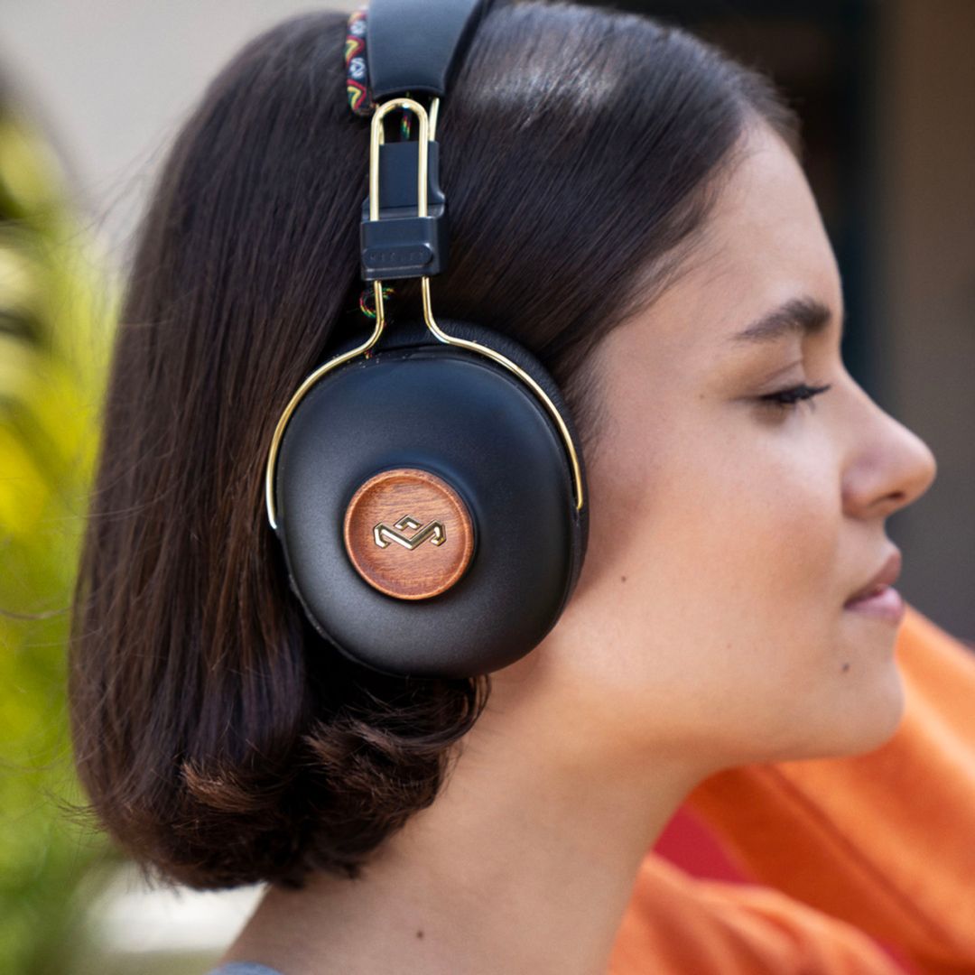 Marley Positive Vibration Frequency Bluetooth Over Ear Headphones Rasta