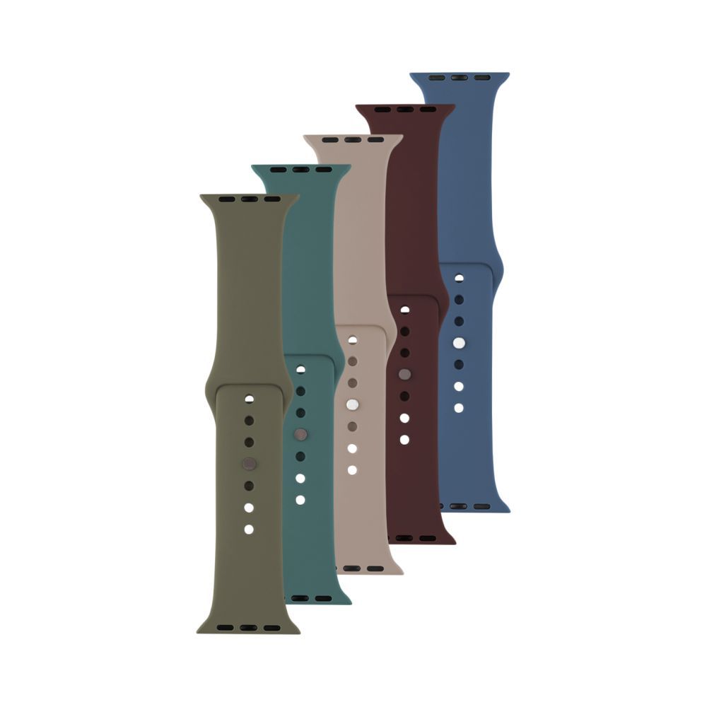 FIXED Silicone Strap Set for Apple Watch 38/40/41 mm set of 5 pieces variation 1 of different colors