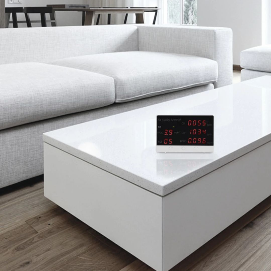 Hama Air quality detector incl. CO2, HCHO, TVOC measuring function Időjárás Állomás White