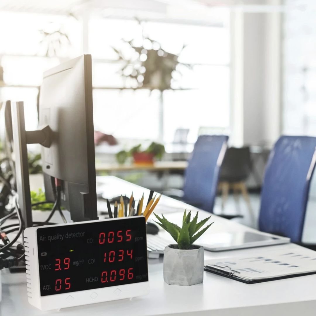 Hama Air quality detector incl. CO2, HCHO, TVOC measuring function Időjárás Állomás White