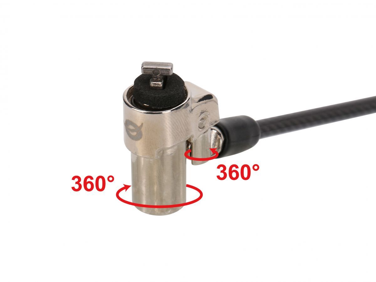 Conceptronic CUSTODIO02BS Keyed Laptop Lock 1,8m Black