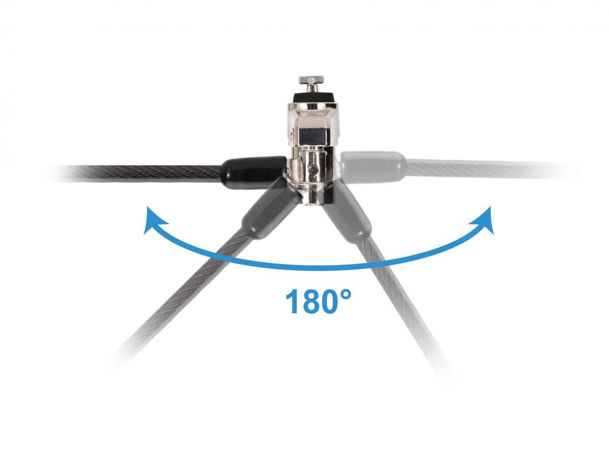 Conceptronic CUSTODIO02BS Keyed Laptop Lock 1,8m Black