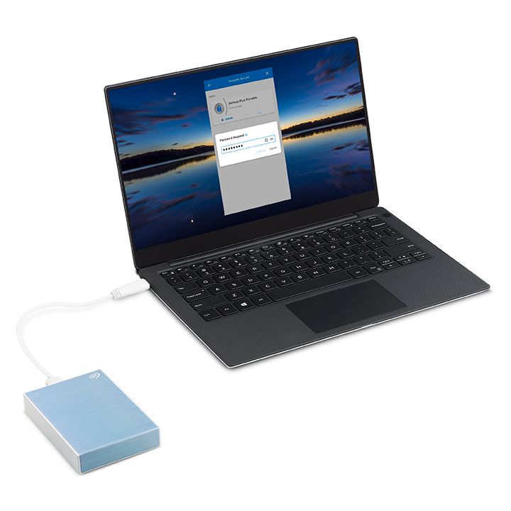 Seagate 5TB 2,5" USB3.0 One Touch HDD with Password Protection Light Blue