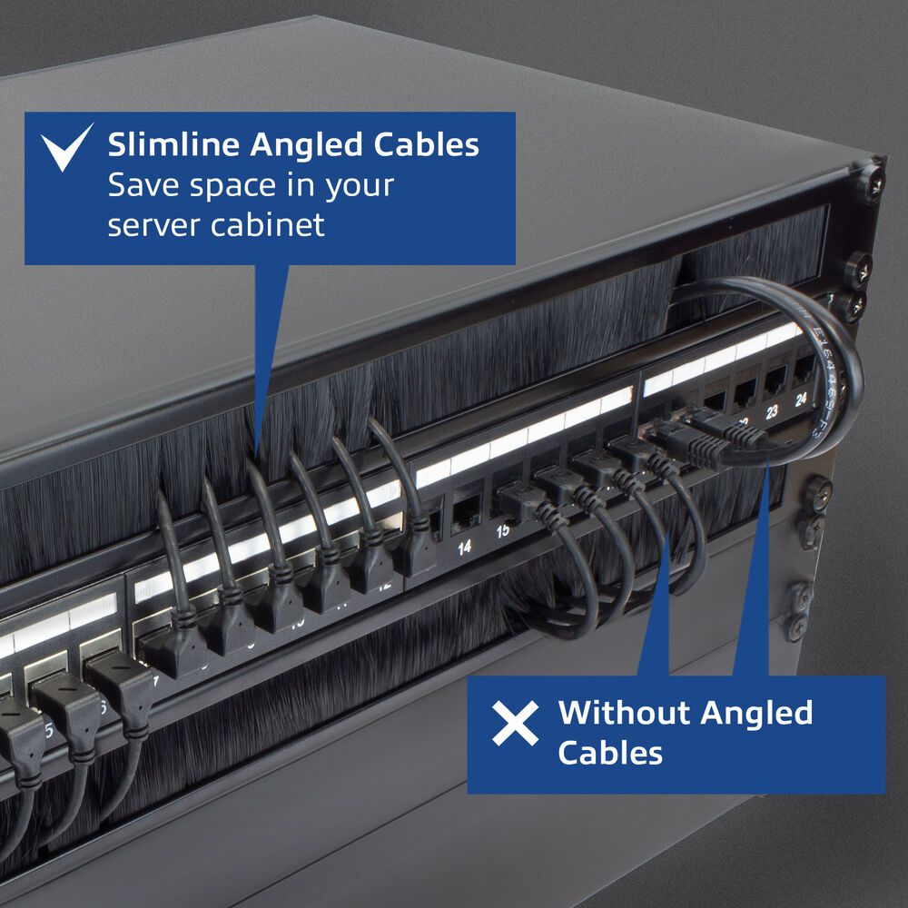 ACT CAT6A U/UTP Patch Cable 0,25m Black