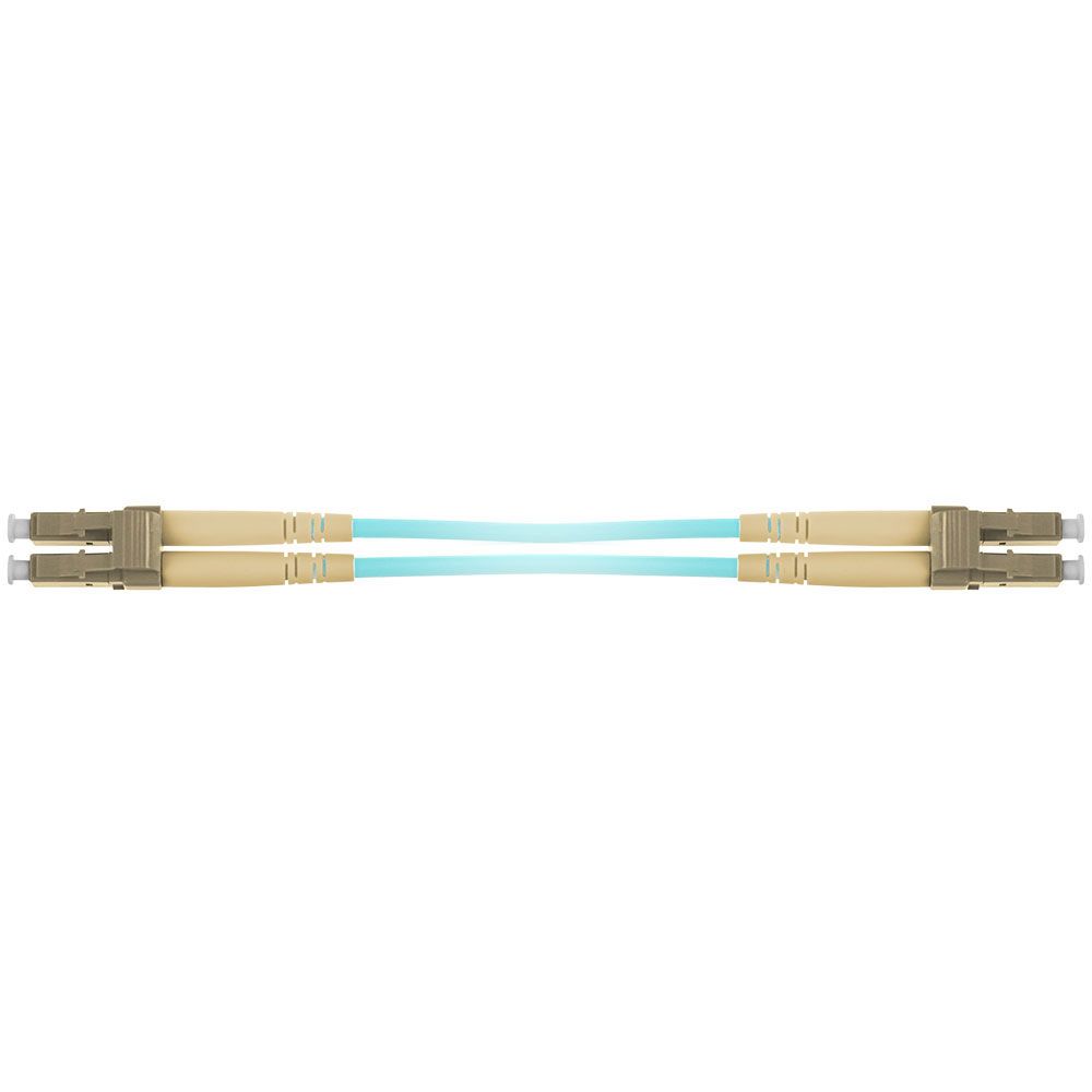 ACT Multimode 50/125 OM3 duplex armored fiber patch cable with LC connectors 40m Black