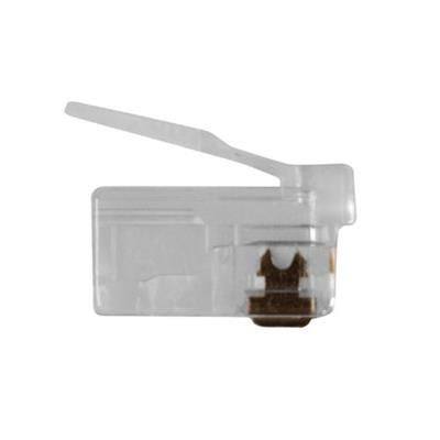 ACT RJ12 (6P/6C) modulaire connector for round cable with solid conductors