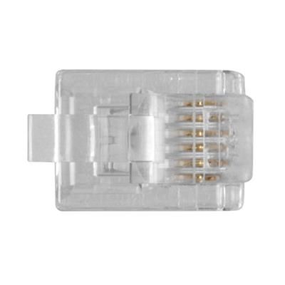 ACT RJ12 (6P/6C) modulaire connector for round cable with solid conductors
