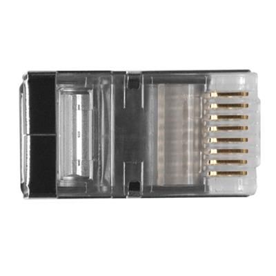 ACT RJ45 (8P/8C) CAT6 shielded modulaire connector for round cable with solid or stranded conductors