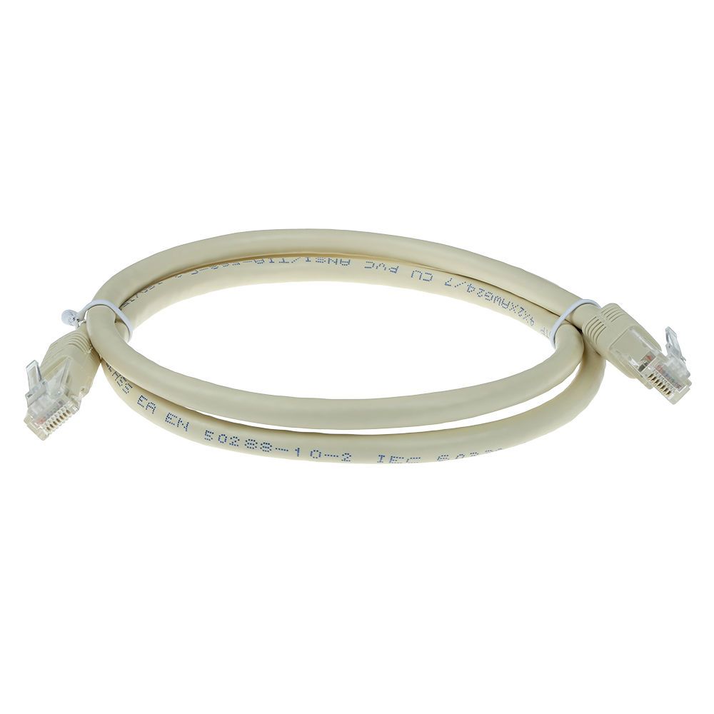 ACT CAT6A U-UTP Patch Cable 3m Ivory