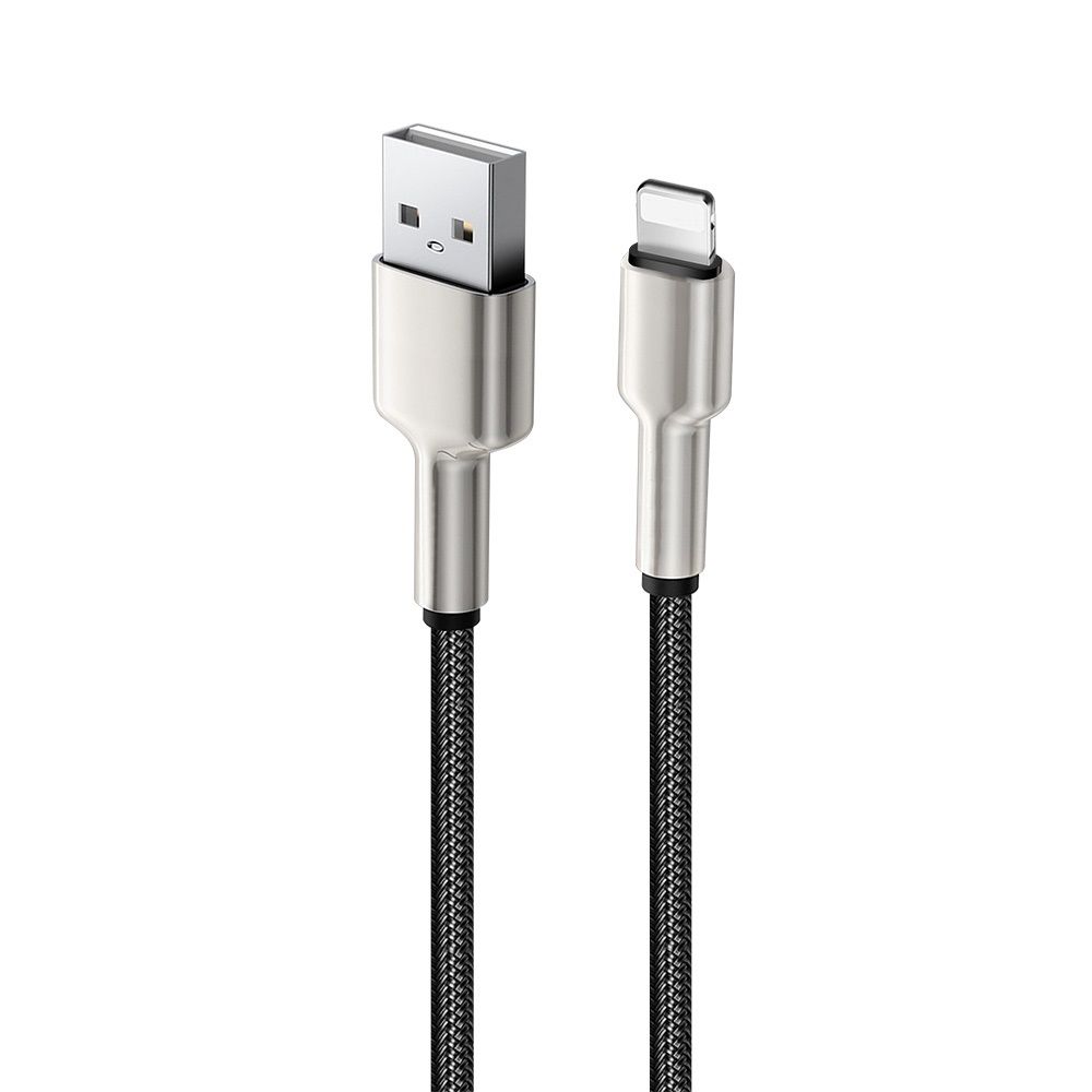 ColorWay USB-A to Apple Lightning (head metal) 2.4A 1m Black