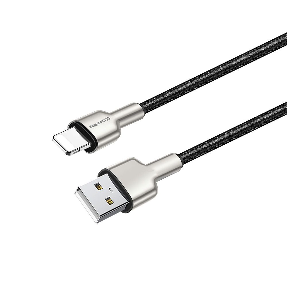 ColorWay USB-A to Apple Lightning (head metal) 2.4A 1m Black