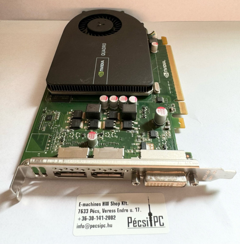 Quadro 2000 1GB GDDR5 / 128 bit / 2x Display Port / DVI / CUDA cores 192