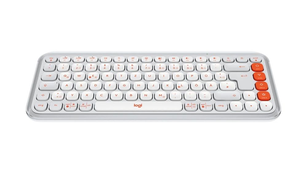 Logitech Pop Icon Wireless Keyboard Dirty White US