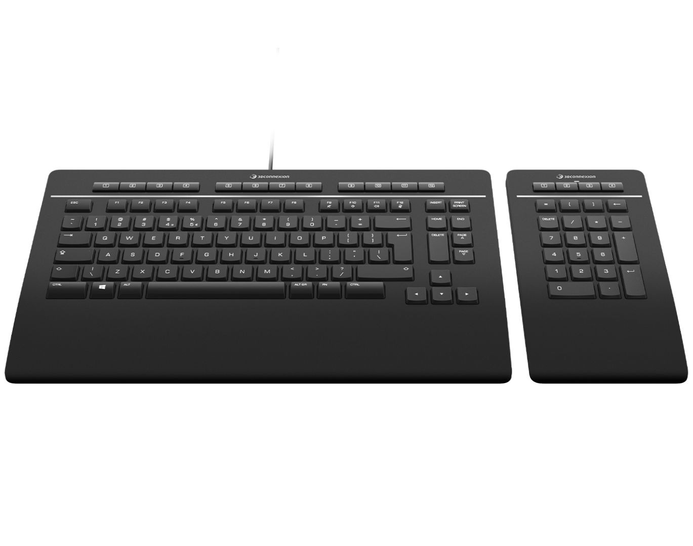 3D Connexion Wireless Bluetooth Keyboard Pro with Numpad Black US