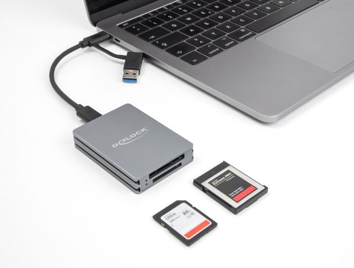DeLock USB Type-C Card Reader for SD and CFexpress type B memory cards