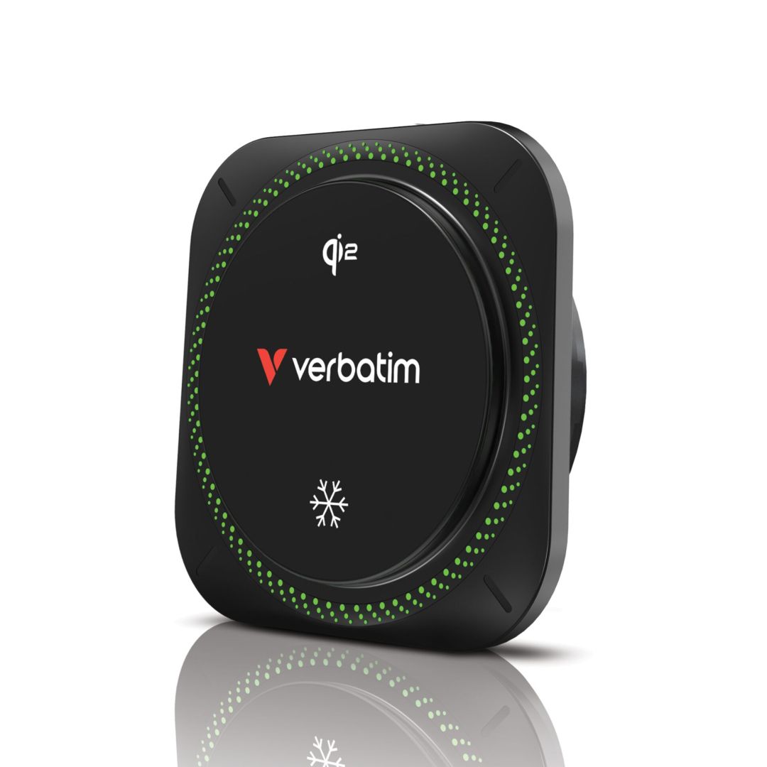Verbatim Charge´n´Drive Magnetic Wireless Car Charger Qi2 Technology and RGB Lighting Black