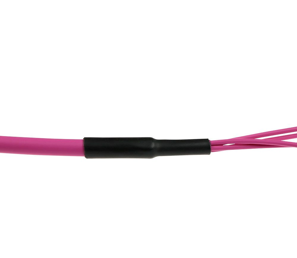 ACT Multimode 50/125 OM4(OM3) polarity A fiber trunk cable with 4 MTP/MPO female connectors each side 10m Violet