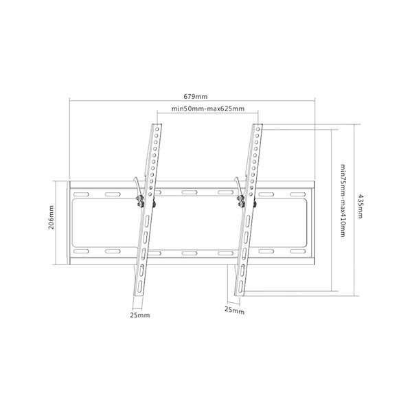 Sunne 37-70-ET 37"-70" Wall Mount Black