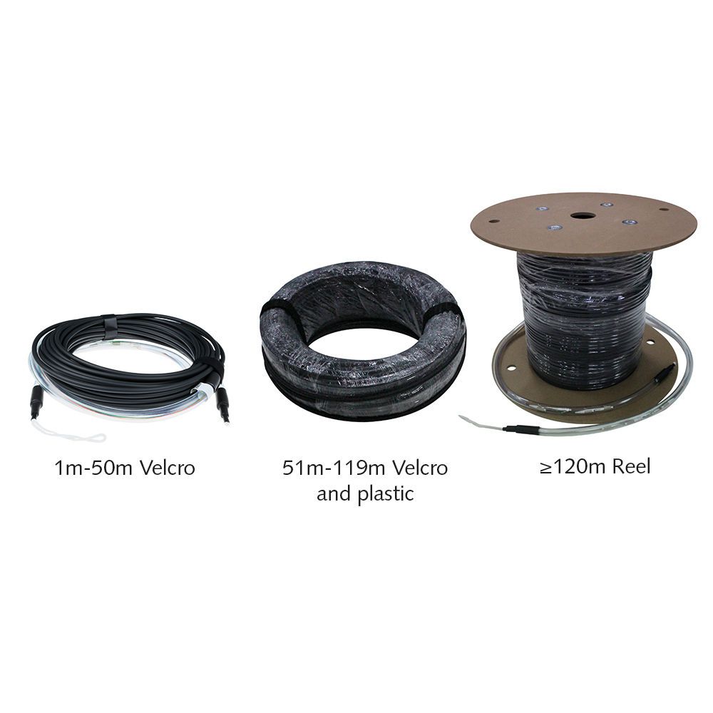 ACT Multimode 50/125 OM3 indoor/outdoor cable 8 fibers with LC connectors 160m Black