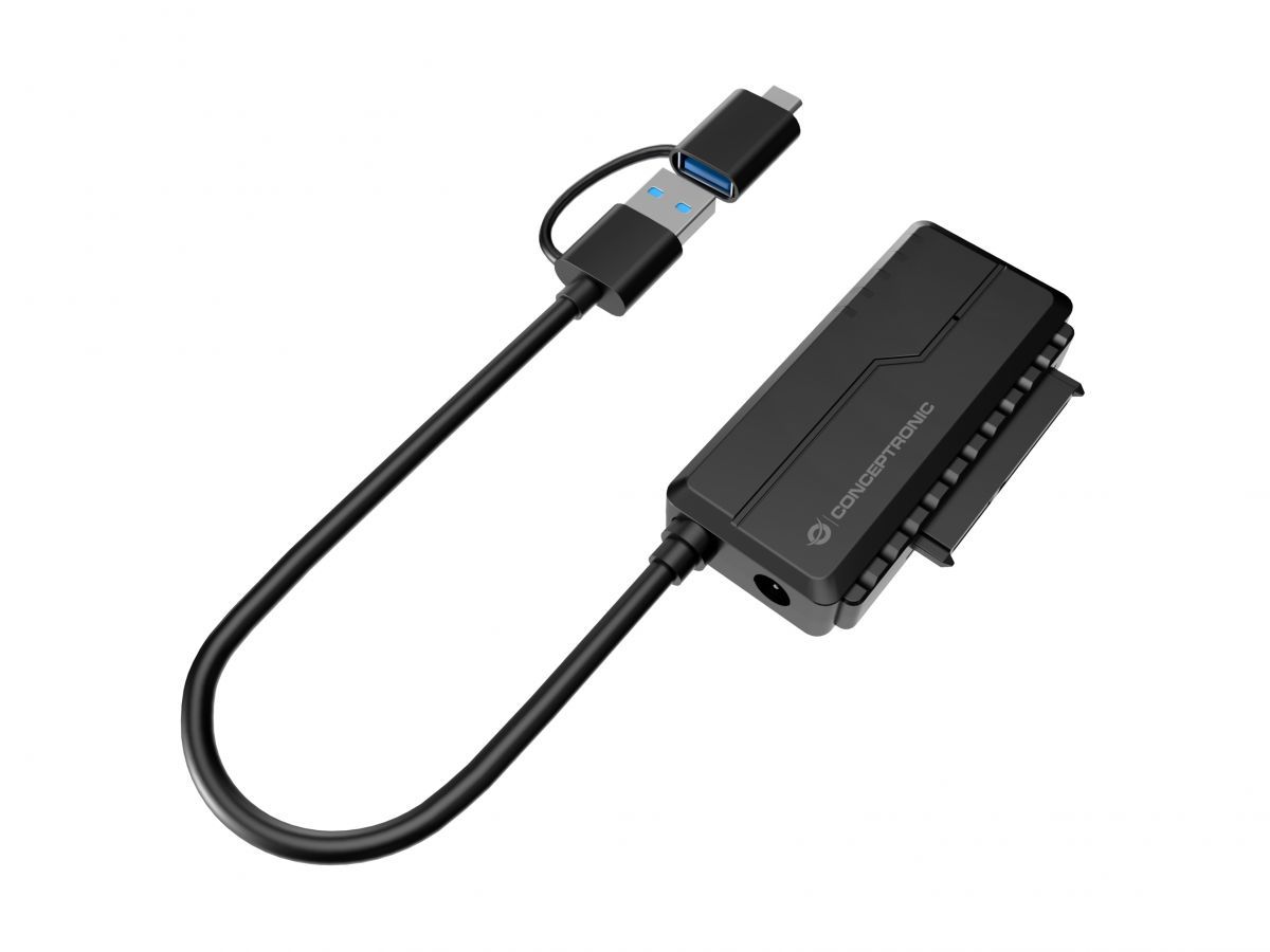 Conceptronic  ABBY21B USB to SATA 3.0 Adapter with Power Adapter 2.5"/3.5" SATA HDD/SSD