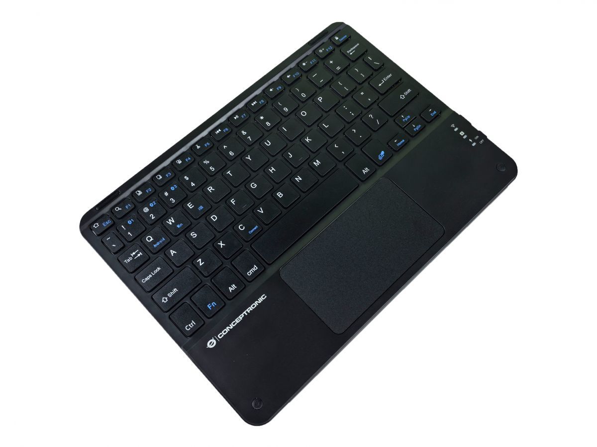 Conceptronic TOBIN01BUS Bluetooth Touchpad Keyboard Black US