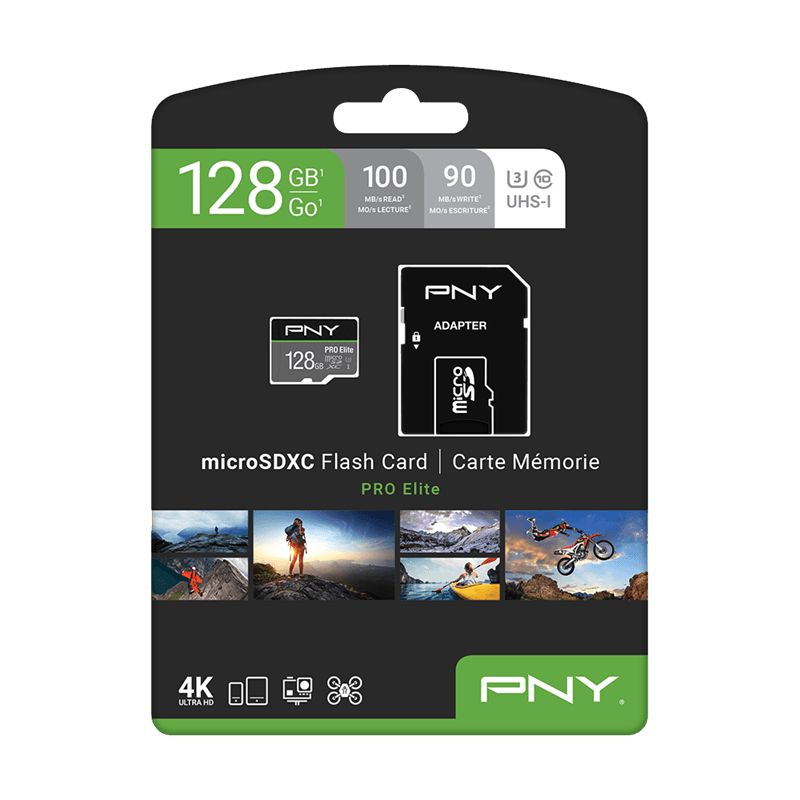 PNY 128GB microSDXC Pro Elite Class 10 U3 V10 adapter nélkül