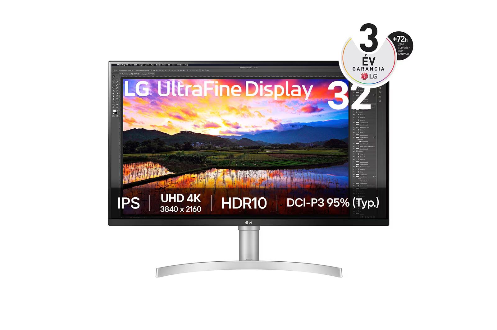 LG 31,5" 32UN650K-W IPS LED