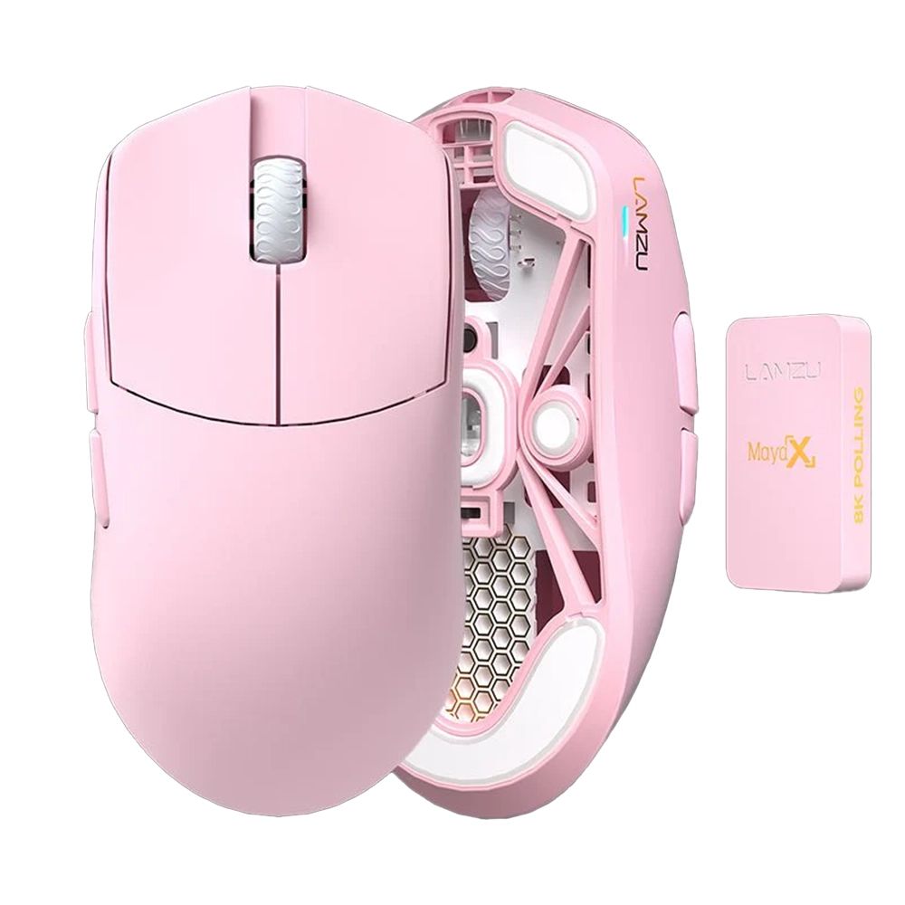 LAMZU Maya X Wireless Gaming Mouse Light Pink