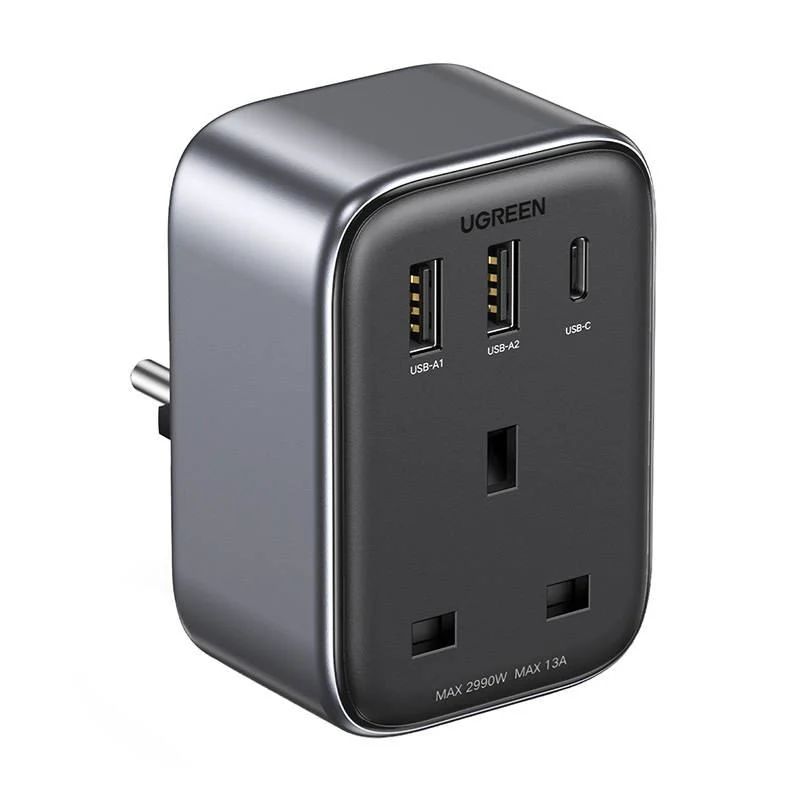 UGREEN CD314 UK-EU Travel Adapter Black