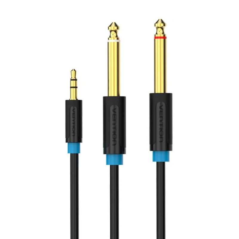 Vention 3,5mm jack - 2x6,35mm audio cable 0,5 Black