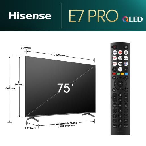Hisense 75" 75E7NQ PRO QLED Smart