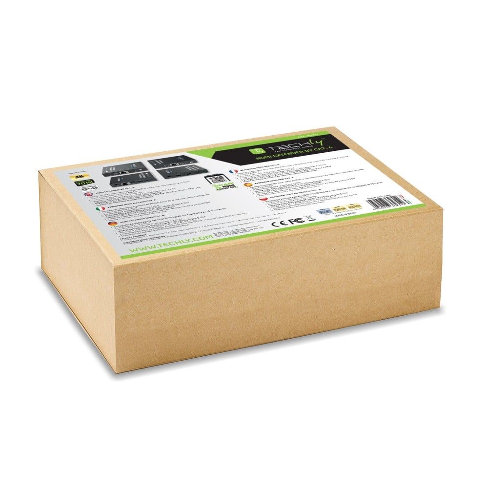 TECHLY Extender Amplifier 4K HDMI up to 70m on Cat.6/6A/7 Cable one to one connection