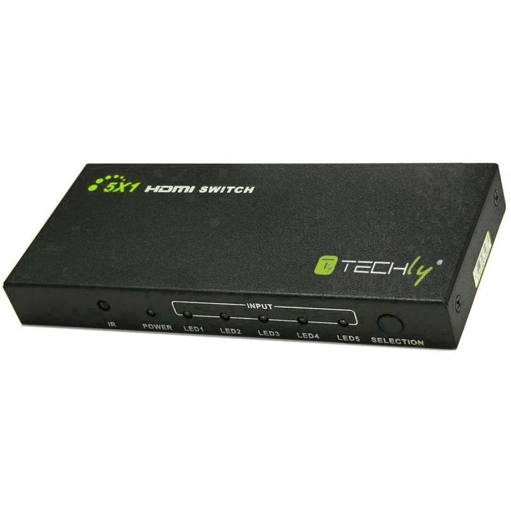 TECHLY 5 IN 1 OUT HDMI Switch with Remote Control