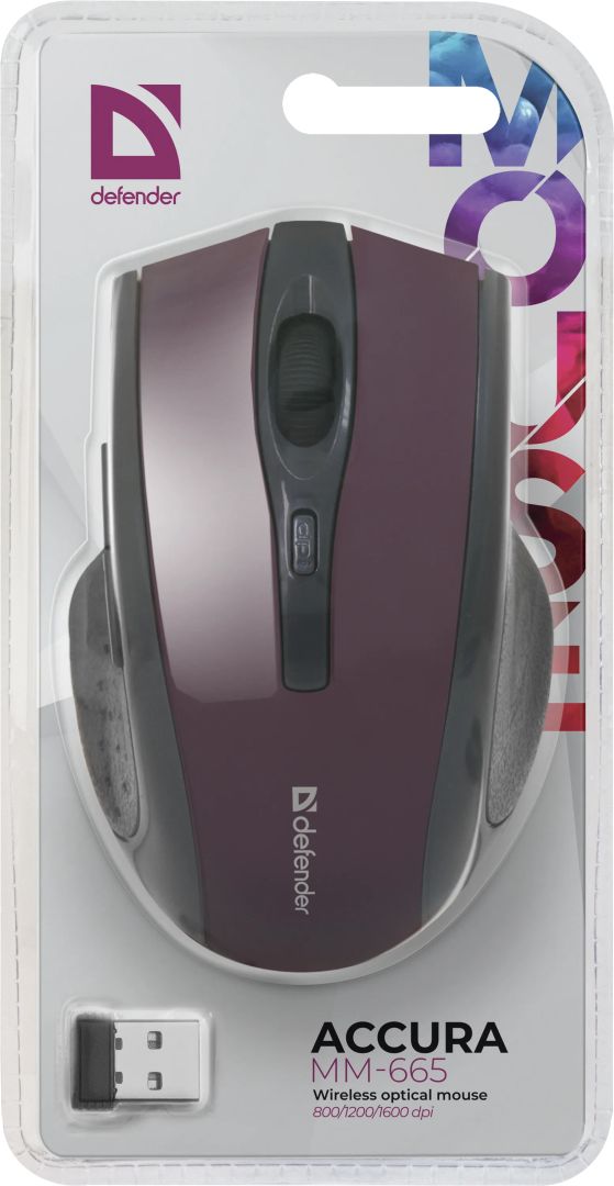 Defender Accura MM-665 Wireless Mouse Black/Red