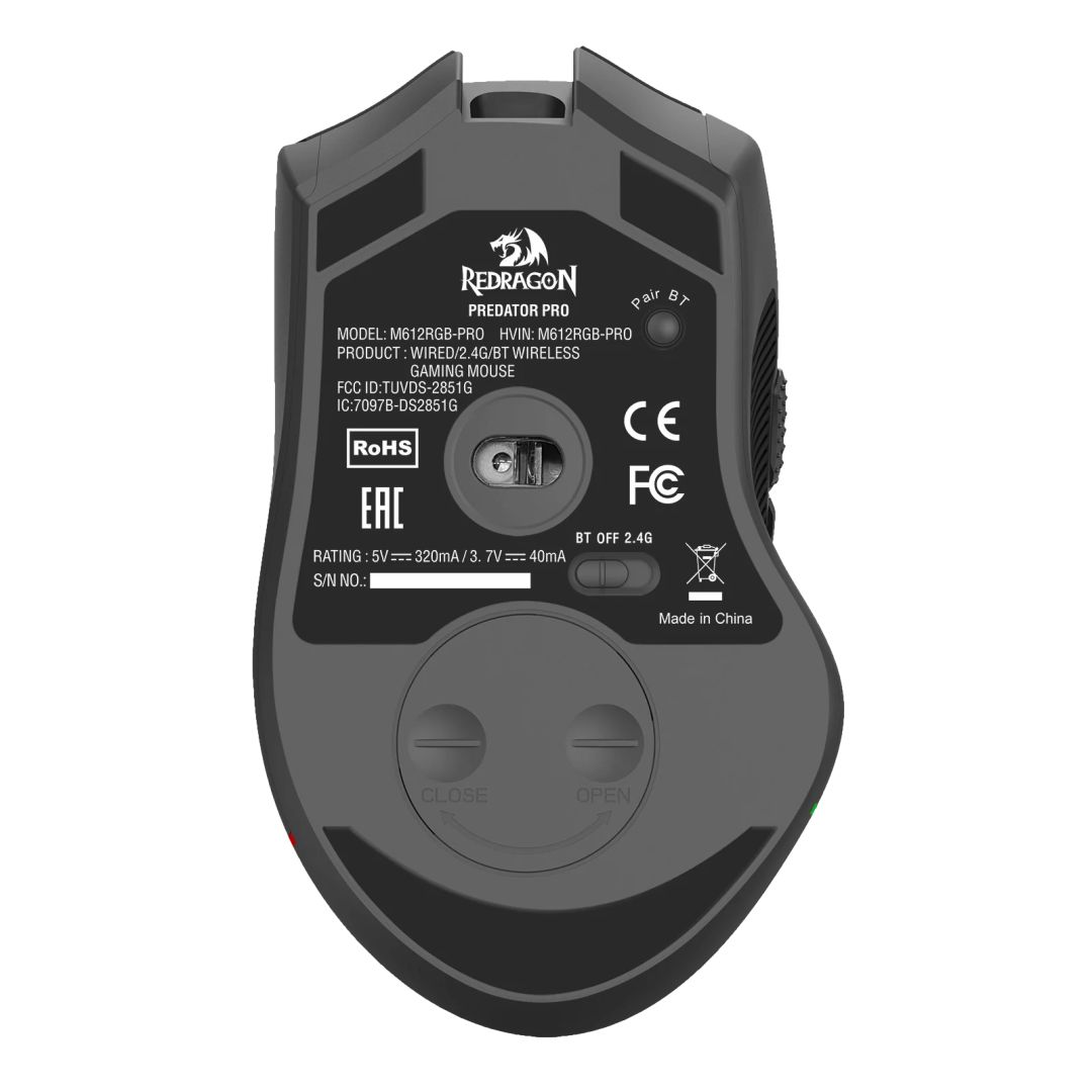 Redragon Predator M612 PRO RGB Wireless Bluetooth Gaming Mouse Black