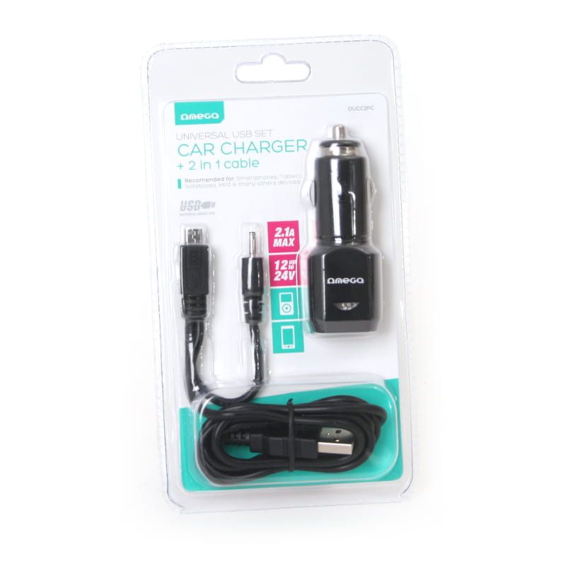Platinet Omega Car Charger 2xUSB Black