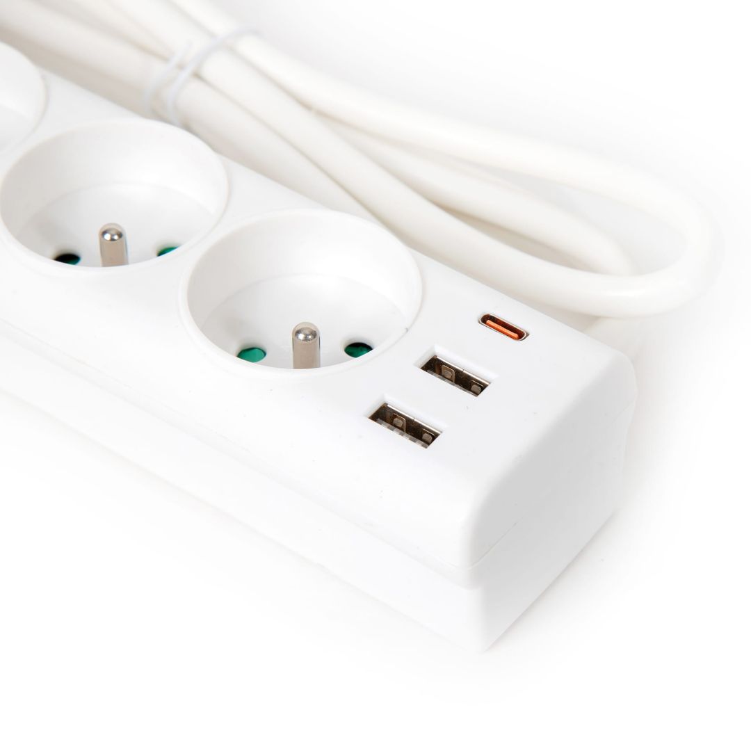 Platinet Hálózati Elosztó Kapcsolóval 3DIN 3m White