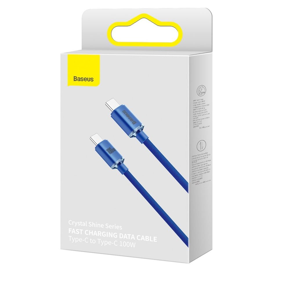 Baseus Crystal Shine Series CAJY000603 USB-C - USB-C 100W 1,2m Blue