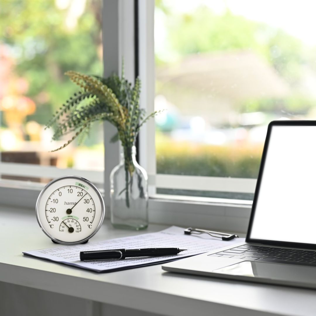 Hama Chios Thermometer and Hygrometer Silver/White